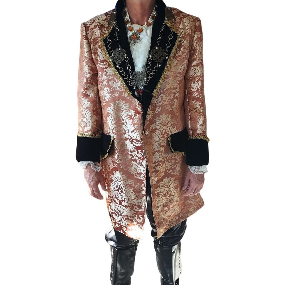 Never Worn Men’s 18th Century Louis XIV, Historical Costume Rust Gold Frock Coat